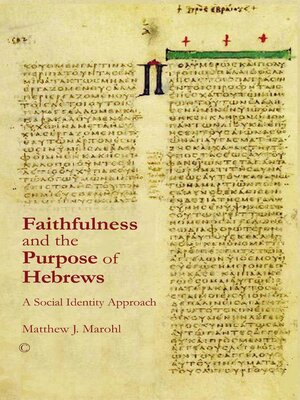 cover image of Faithfulness and the Purpose of Hebrews